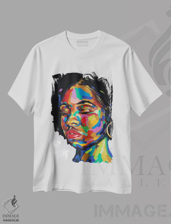 تیشرت سفید طرح دار حالت ذهنی II، هنر آمریکایی آفریقایی تبار اثر دامولا آیگبایو | فروشگاه ایماژ
