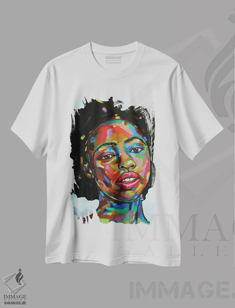 تیشرت سفید طرح دار هدف وجود III، هنر آمریکایی آفریقایی تبار اثر دامولا آیگبایو | immage.ir