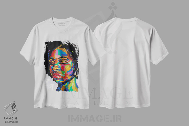 تیشرت سفید طرح دار حالت ذهنی II، هنر آمریکایی آفریقایی تبار اثر دامولا آیگبایو | فروشگاه ایماژ