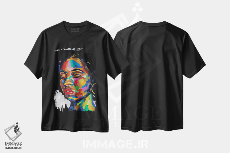 تیشرت مشکی طرح دار حالت ذهنی II، هنر آمریکایی آفریقایی تبار اثر دامولا آیگبایو | immage.ir