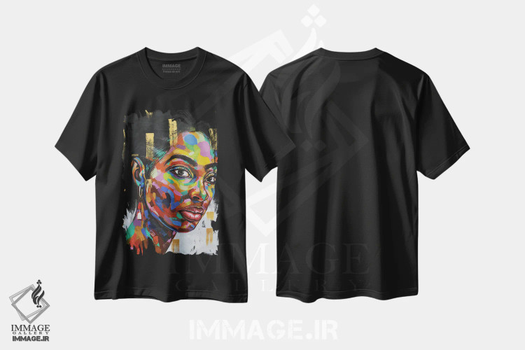 تیشرت مشکی طرح دار هدف از وجود IV، هنر آمریکایی آفریقایی تبار اثر دامولا آیگبایو | فروشگاه ایماژ