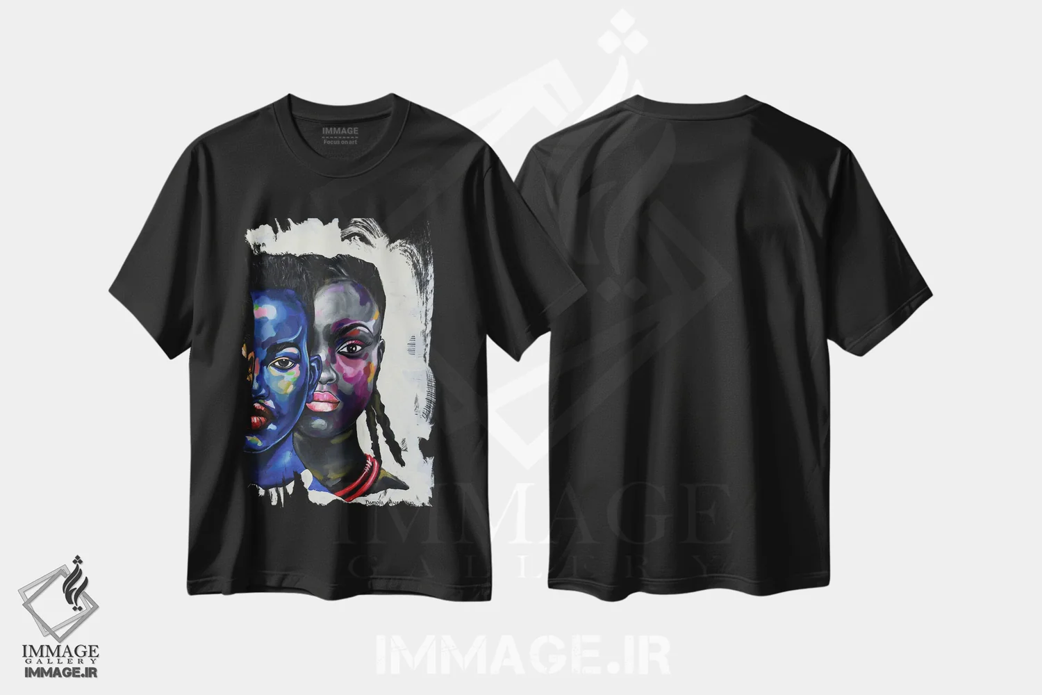 تیشرت مشکی طرح دار قدرت در تنوع I، هنر آمریکایی آفریقایی تبار اثر دامولا آیگبایو | immage.ir