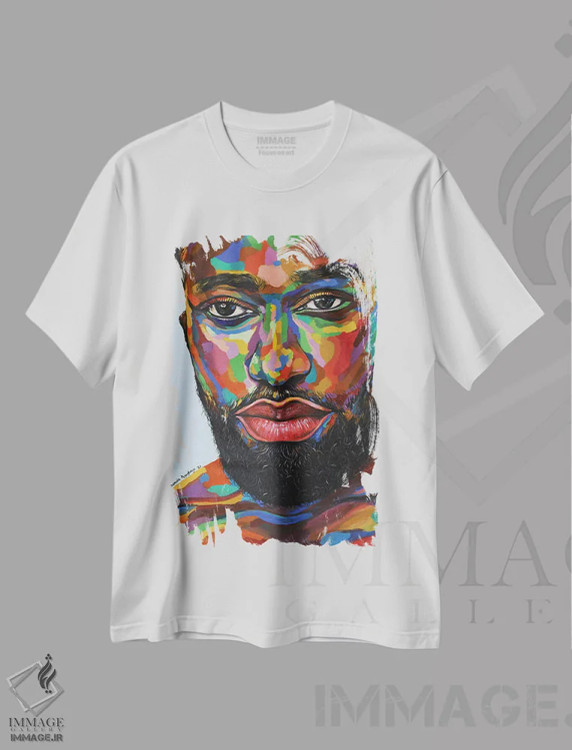 تیشرت سفید طرح دار حالت ذهنی IV، هنر آمریکایی آفریقایی تبار اثر دامولا آیگبایو | فروشگاه ایماژ