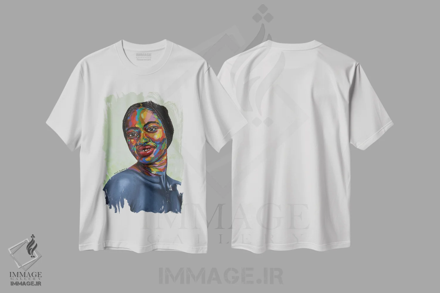 تیشرت سفید طرح دار انییان انسان IV، هنر آمریکایی آفریقایی تبار اثر دامولا آیگبایو | فروشگاه ایماژ
