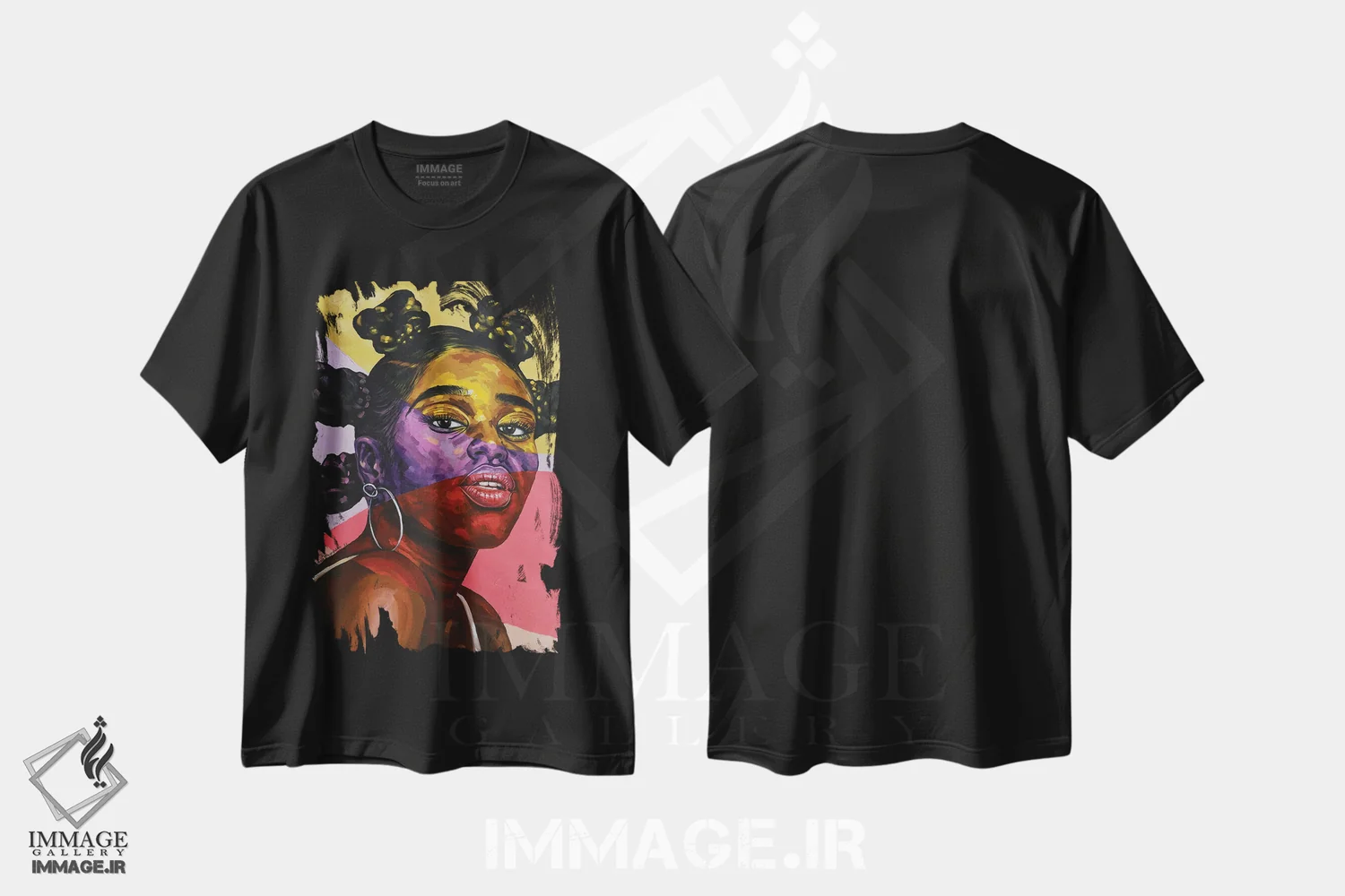 تیشرت مشکی طرح دار سوی دیگر IV، هنر آمریکایی آفریقایی تبار اثر دامولا آیگبایو | immage.ir