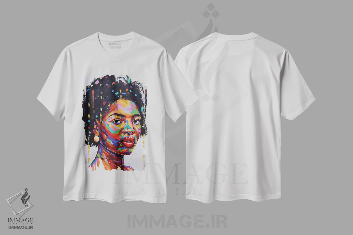 تیشرت سفید طرح دار حالت ذهنی VI، هنر آمریکایی آفریقایی تبار اثر دامولا آیگبایو | immage.ir