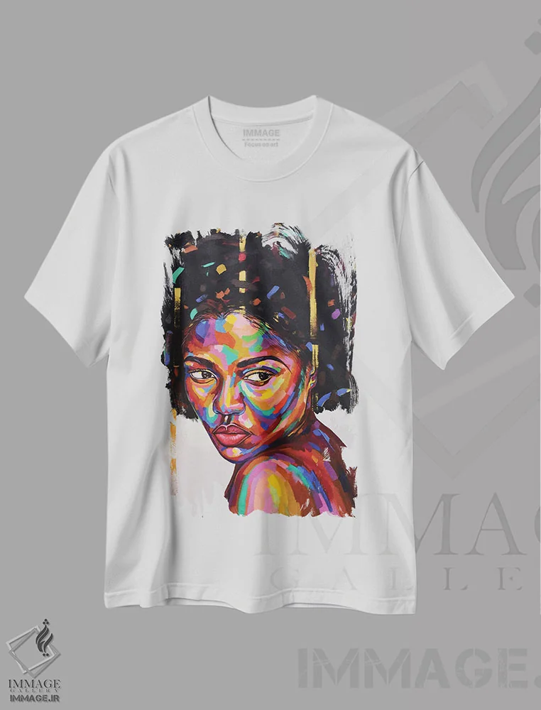 تیشرت سفید طرح دار هدف از وجود VIII، هنر آمریکایی آفریقایی تبار اثر دامولا آیگبایو | immage.ir