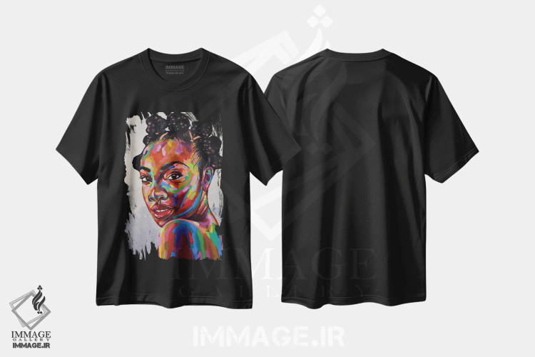تیشرت مشکی طرح دار انییانV، هنر آمریکایی آفریقایی تبار اثر دامولا آیگبایو | immage.ir