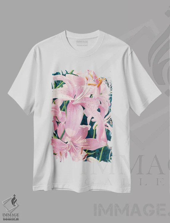 تیشرت سفید طرح دار شکوه آسیایی - زنبق ببر، دکور معاصر اثر دیانا میلر-پیرس | immage.ir