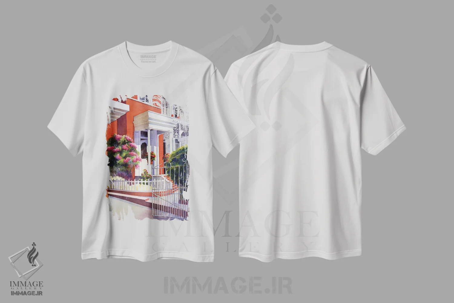 تیشرت سفید طرح دار هتل کارائیب، دکور معاصر اثر دیانا میلر-پیرس | immage.ir
