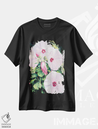 تیشرت مشکی طرح دار آبشار، دکور معاصر اثر دیانا میلر-پیرس | فروشگاه ایماژ