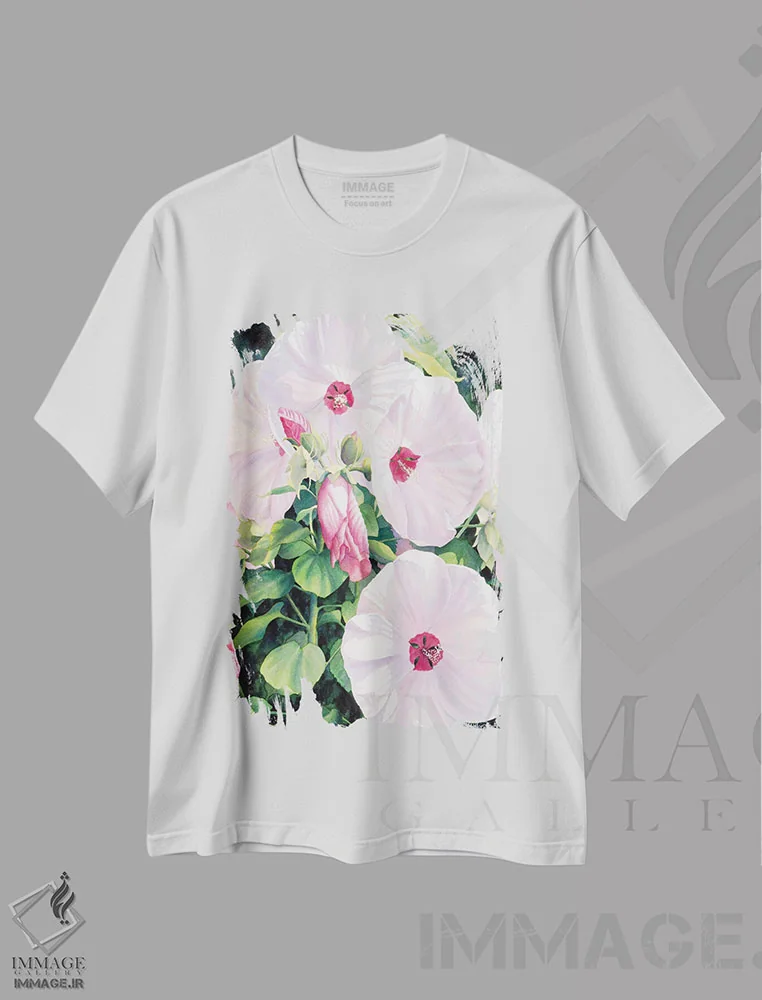 تیشرت سفید طرح دار آبشار، دکور معاصر اثر دیانا میلر-پیرس | immage.ir