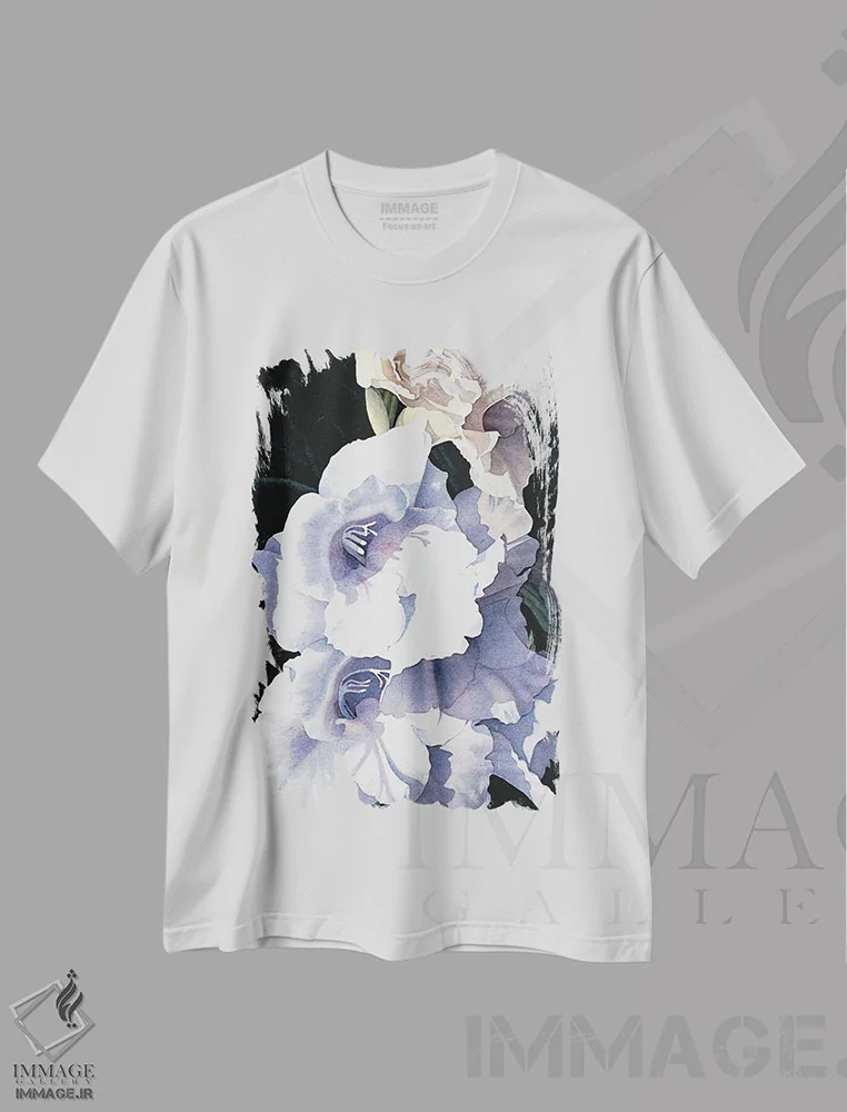 تیشرت سفید طرح دار حلقه ها و لوله ها، دکور معاصر اثر دیانا میلر-پیرس | immage.ir