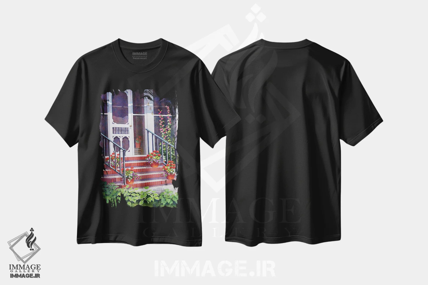 تیشرت مشکی طرح دار جایی در سایه، دکور معاصر اثر دیانا میلر-پیرس | immage.ir