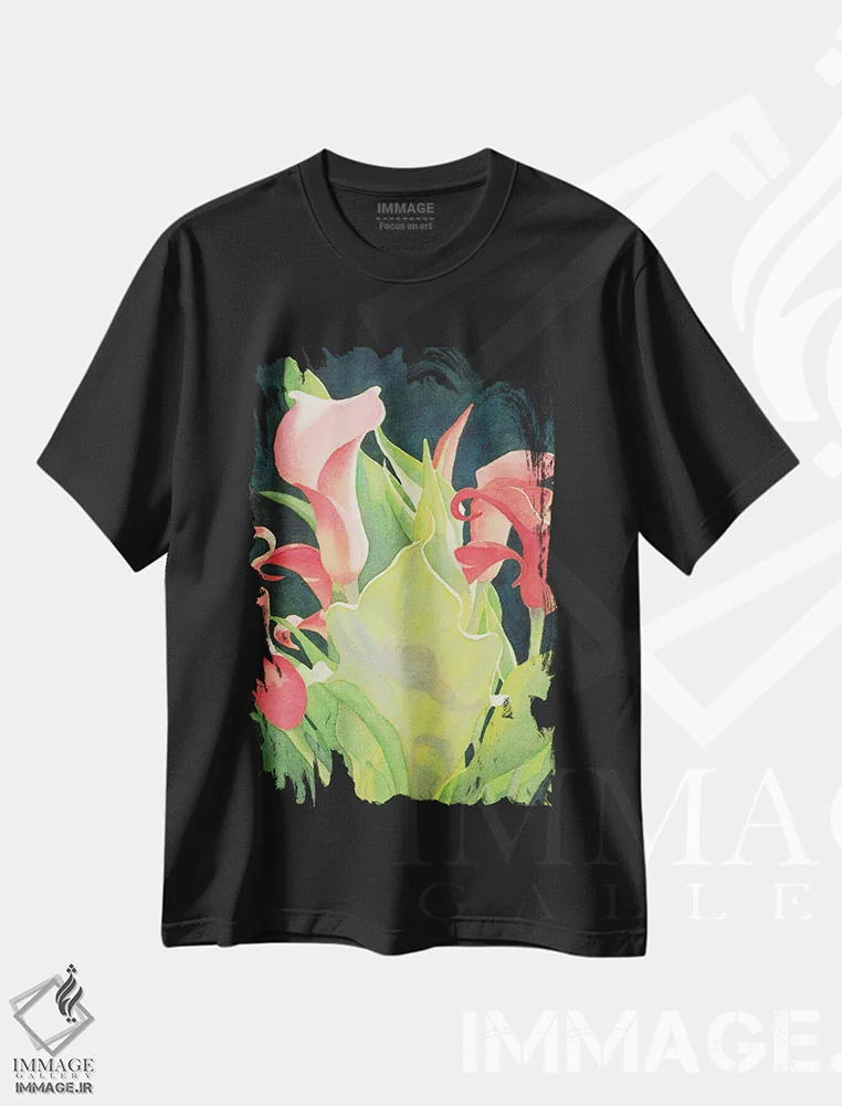تیشرت مشکی طرح دار دیده بان گلی - کالای لیلی، دکور معاصر اثر دیانا میلر-پیرس | فروشگاه ایماژ