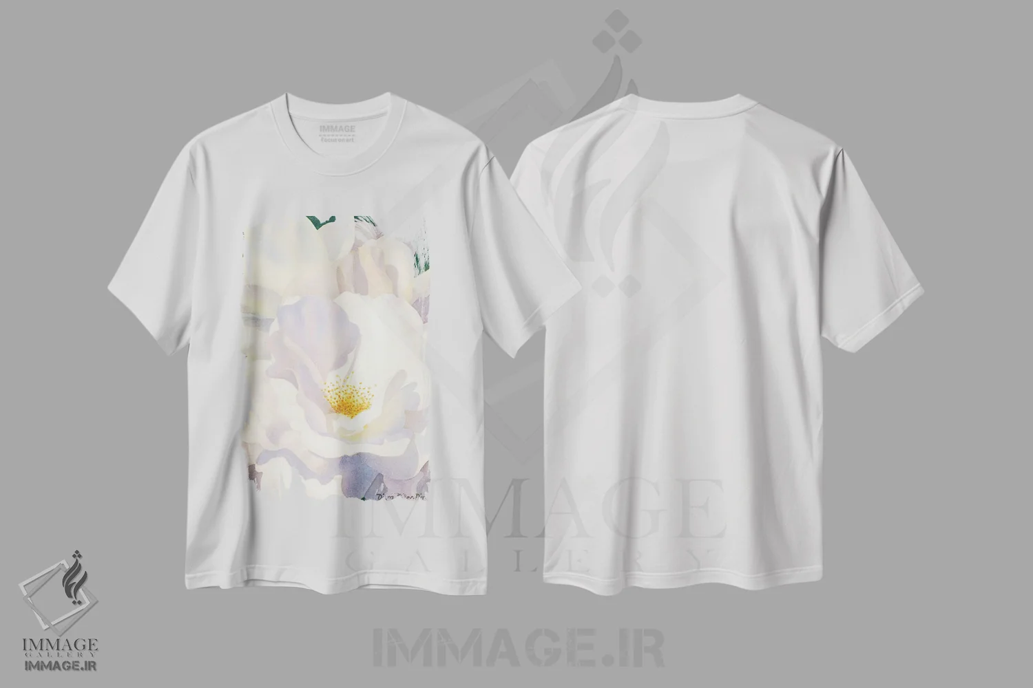 تیشرت سفید طرح دار سقوط به درون، دکور معاصر اثر دیانا میلر-پیرس | immage.ir