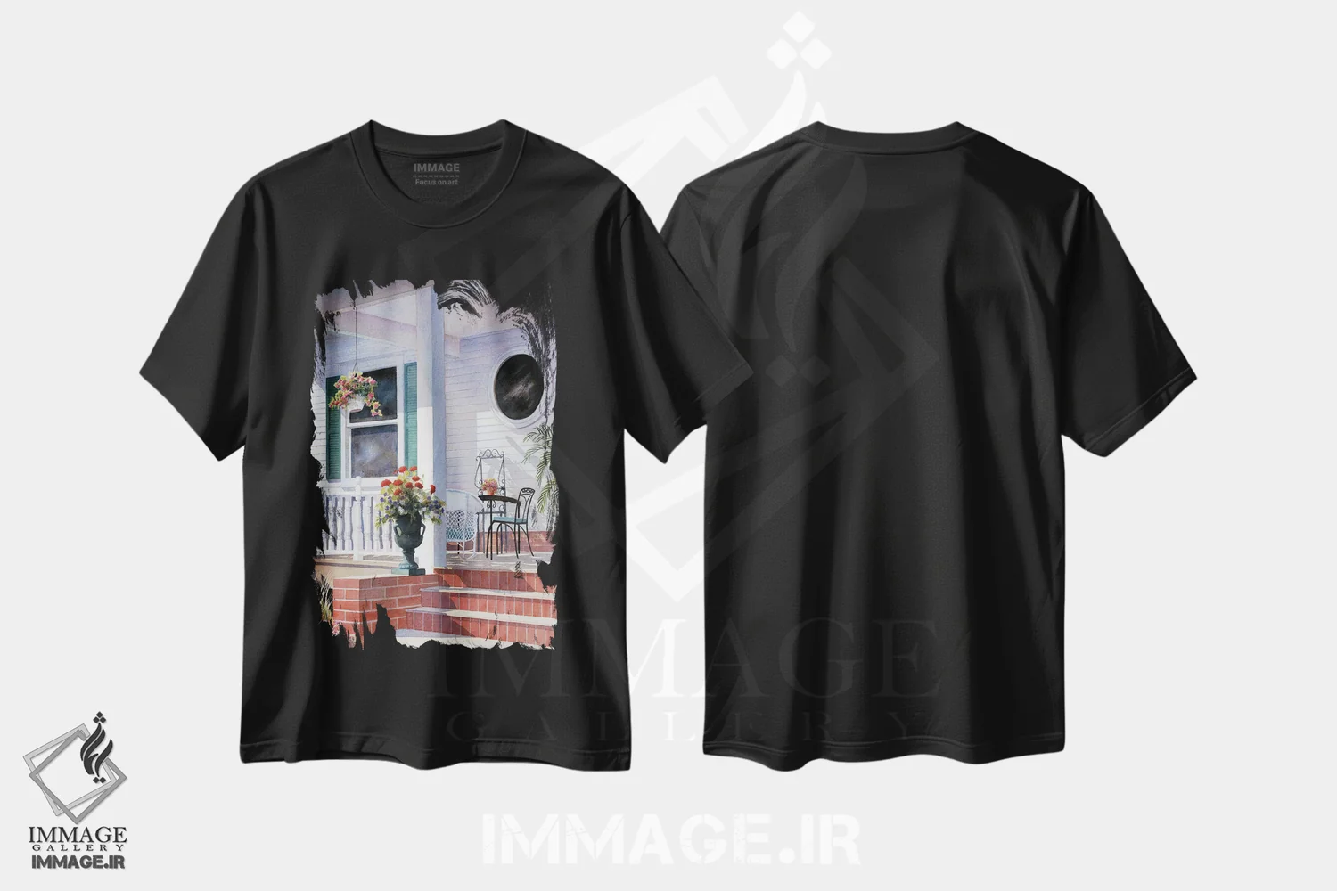 تیشرت مشکی طرح دار ایوان فلوریدا، دکور معاصر اثر دیانا میلر-پیرس | immage.ir