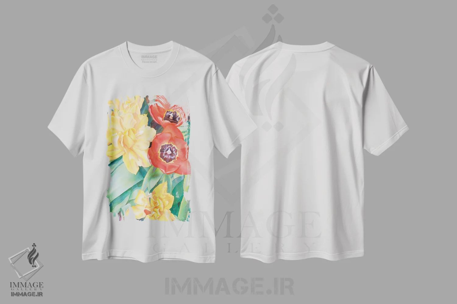 تیشرت سفید طرح دار درهم تنیده، دکور معاصر اثر دیانا میلر-پیرس | immage.ir