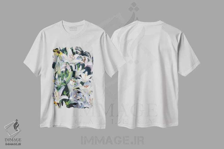 تیشرت سفید طرح دار مزاحمان، دکور معاصر اثر دیانا میلر-پیرس | فروشگاه ایماژ