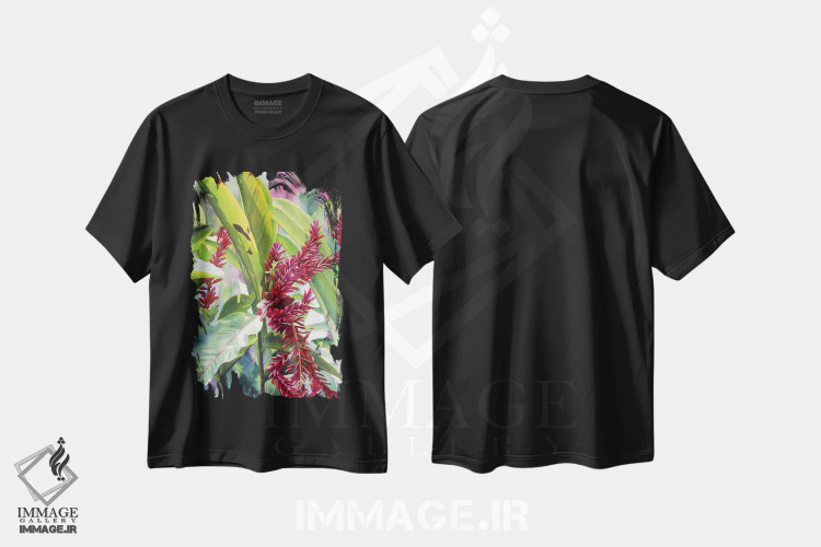 تیشرت مشکی طرح دار زنجبیل جامائیکایی، دکور معاصر اثر دیانا میلر-پیرس | immage.ir