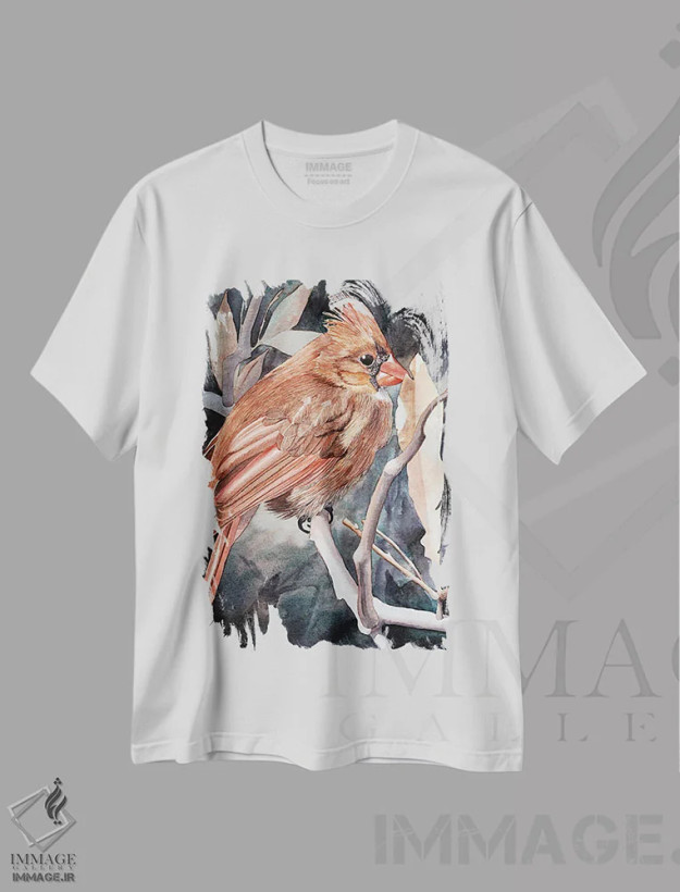 تیشرت سفید طرح دار خانم کوچولوی پرچشم، دکور معاصر اثر دیانا میلر-پیرس | فروشگاه ایماژ