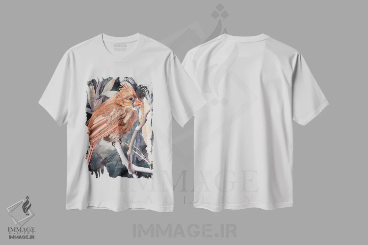 تیشرت سفید طرح دار خانم کوچولوی پرچشم، دکور معاصر اثر دیانا میلر-پیرس | فروشگاه ایماژ