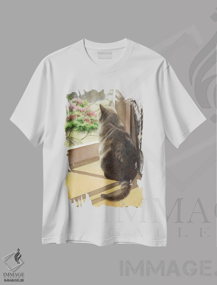 تیشرت سفید طرح دار اشتیاق، دکور معاصر اثر دیانا میلر-پیرس | immage.ir