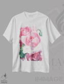 تیشرت سفید طرح دار اجرای افتتاحیه - گل رز، دکور معاصر اثر دیانا میلر-پیرس | فروشگاه ایماژ