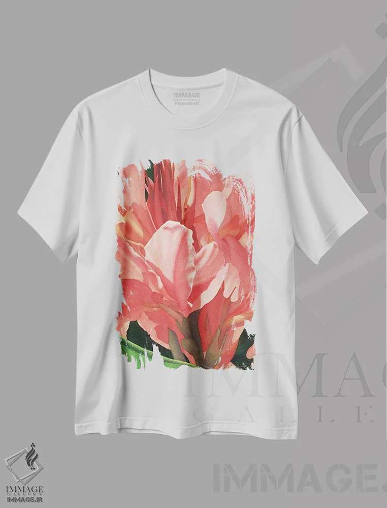 تیشرت سفید طرح دار شور در رنگ قرمز، دکور معاصر اثر دیانا میلر-پیرس | فروشگاه ایماژ