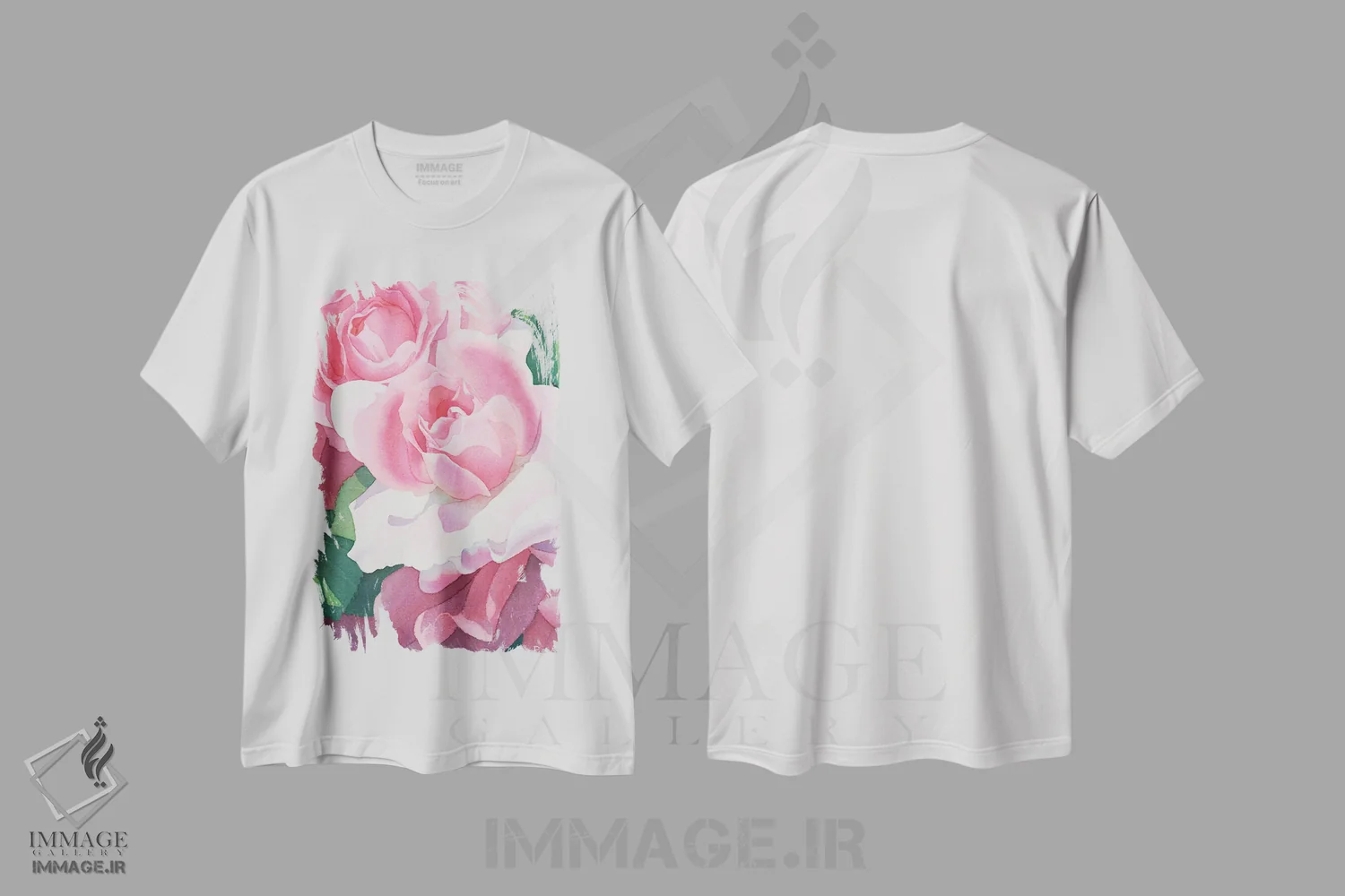 تیشرت سفید طرح دار اجرای افتتاحیه - گل رز، دکور معاصر اثر دیانا میلر-پیرس | فروشگاه ایماژ