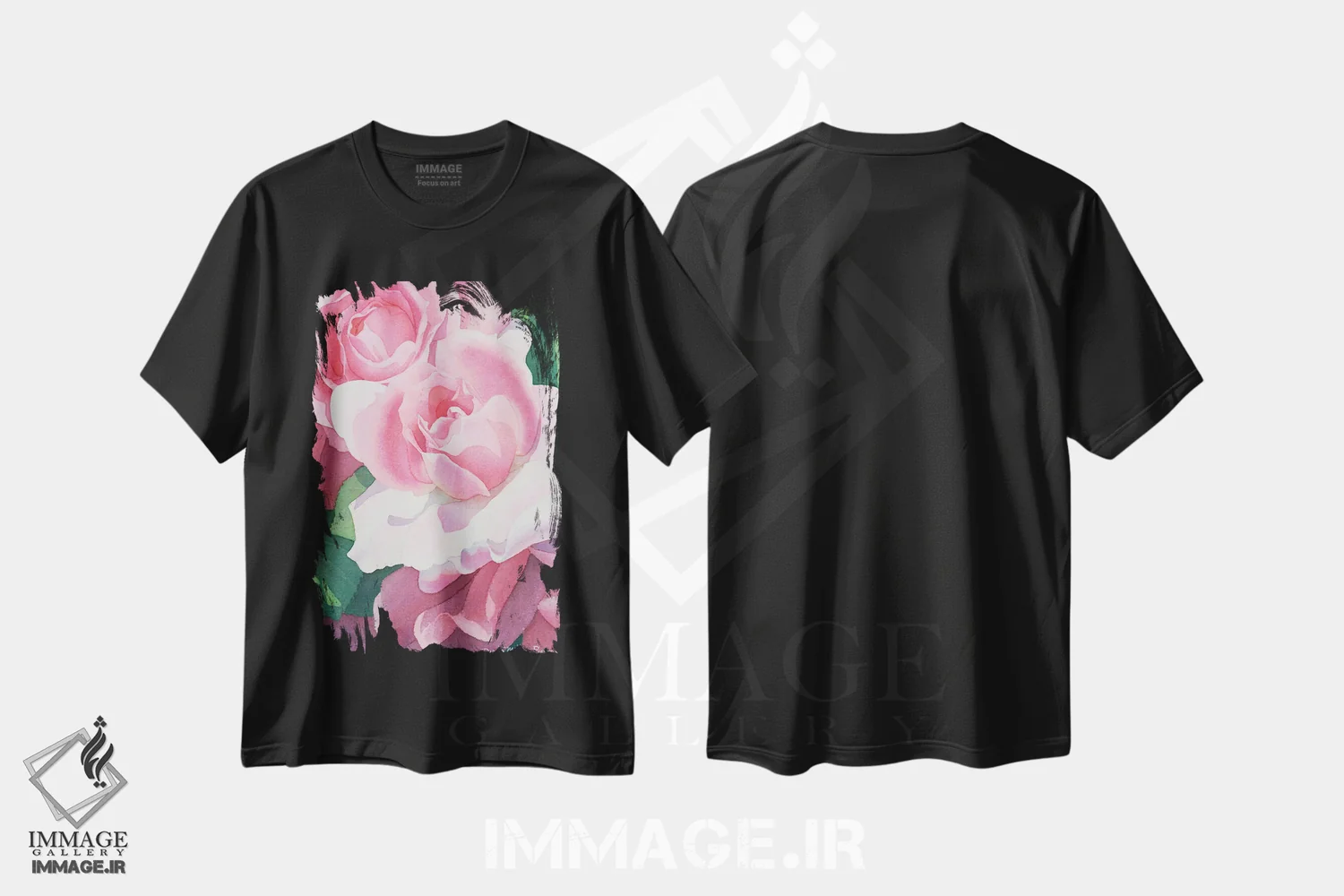 تیشرت مشکی طرح دار اجرای افتتاحیه - گل رز، دکور معاصر اثر دیانا میلر-پیرس | immage.ir