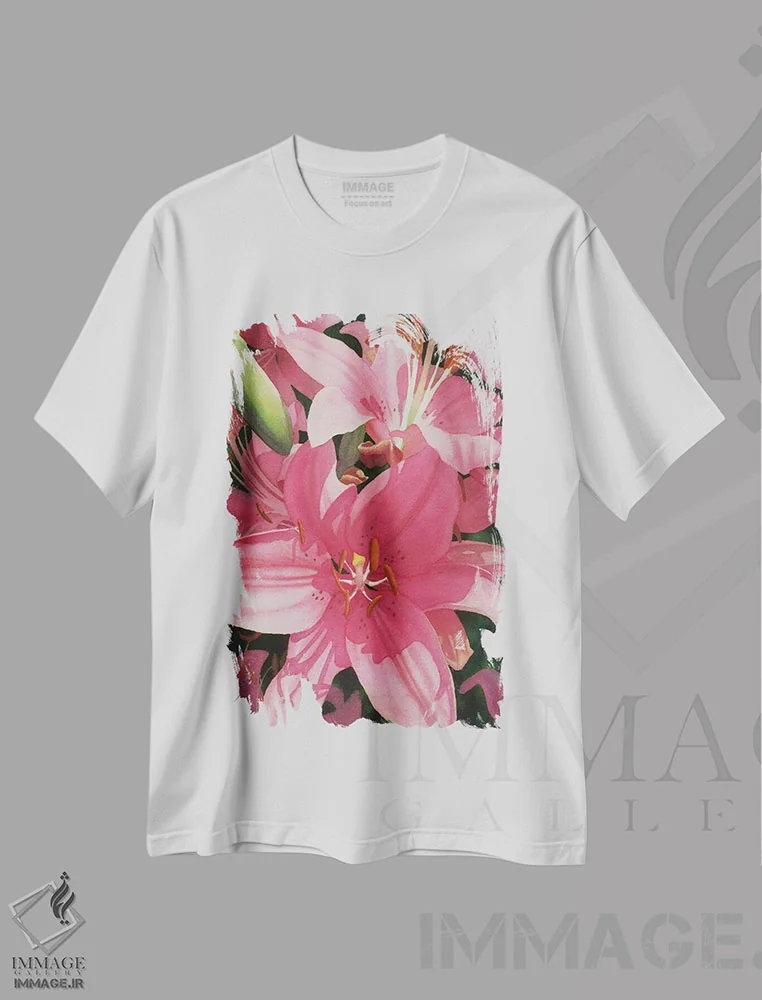تیشرت سفید طرح دار شور و نشاط صورتی، دکور معاصر اثر دیانا میلر-پیرس | immage.ir