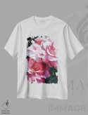تیشرت سفید طرح دار رزها قرمز هستند، دکور معاصر اثر دیانا میلر-پیرس | فروشگاه ایماژ