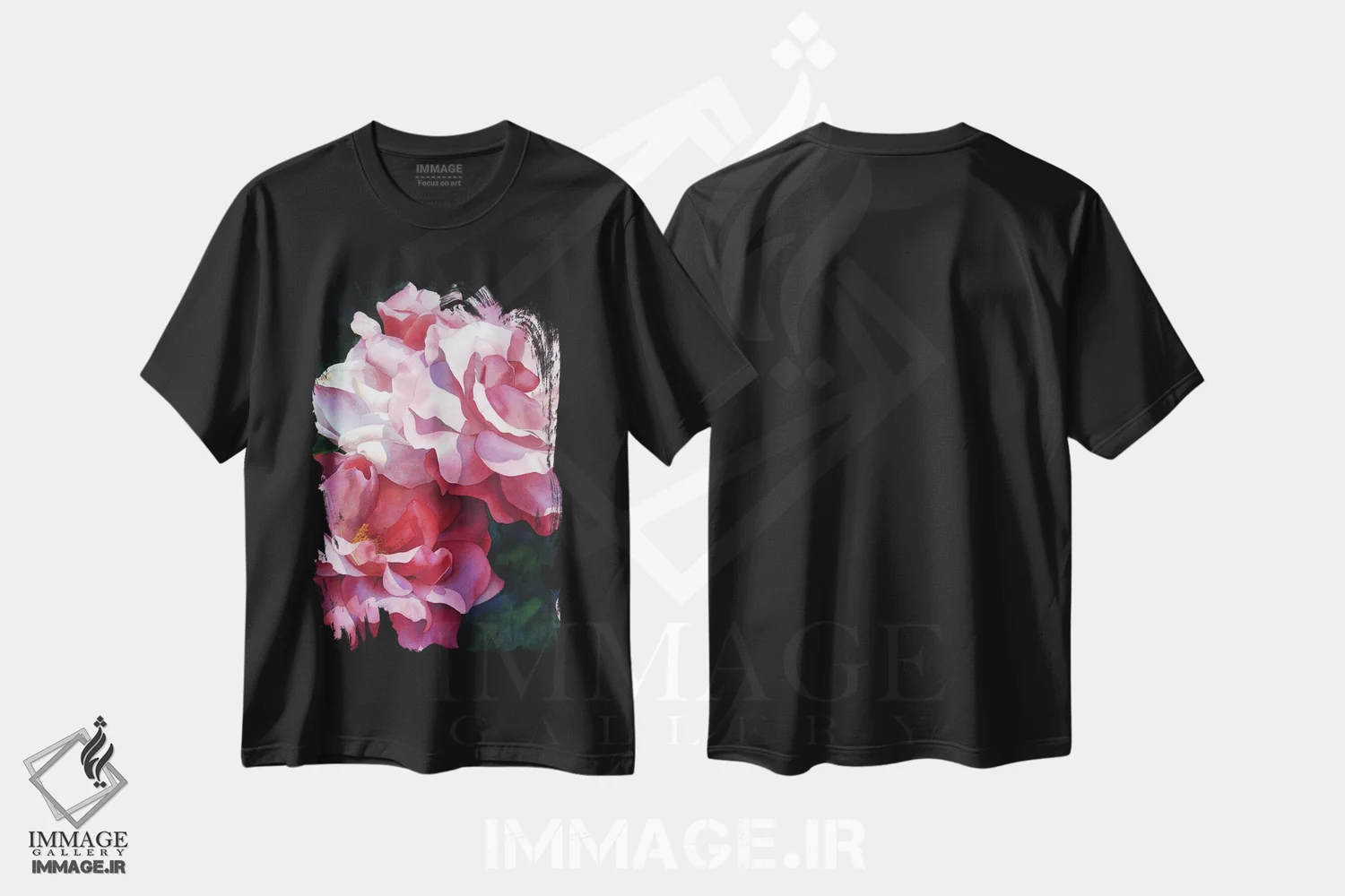 تیشرت مشکی طرح دار رزها قرمز هستند، دکور معاصر اثر دیانا میلر-پیرس | immage.ir