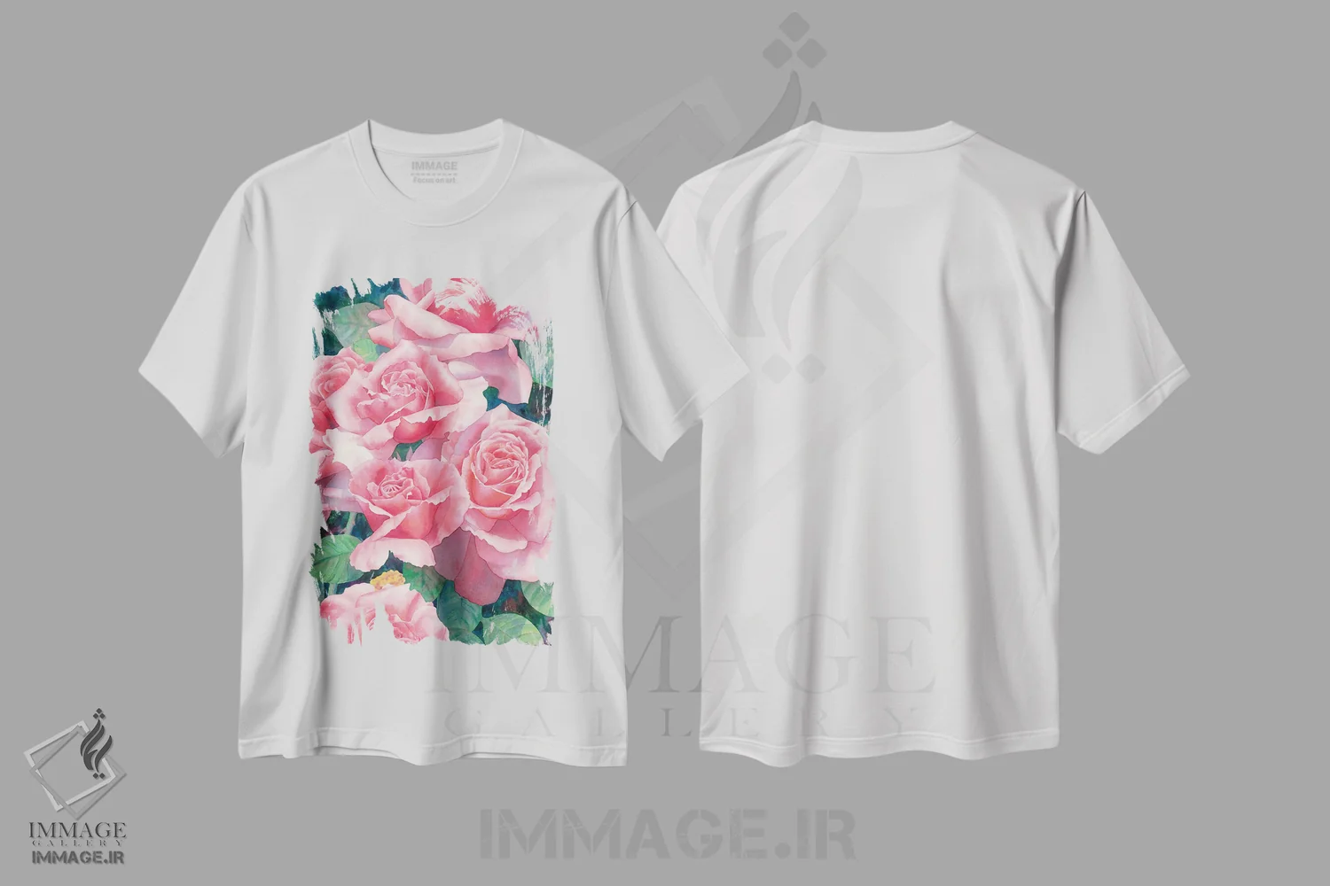 تیشرت سفید طرح دار رزها، رزها، رزها، دکور معاصر اثر دیانا میلر-پیرس | immage.ir
