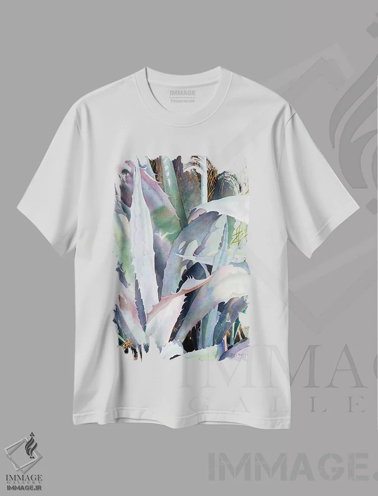 تیشرت سفید طرح دار آگاو II، دکور معاصر اثر دیانا میلر-پیرس | immage.ir