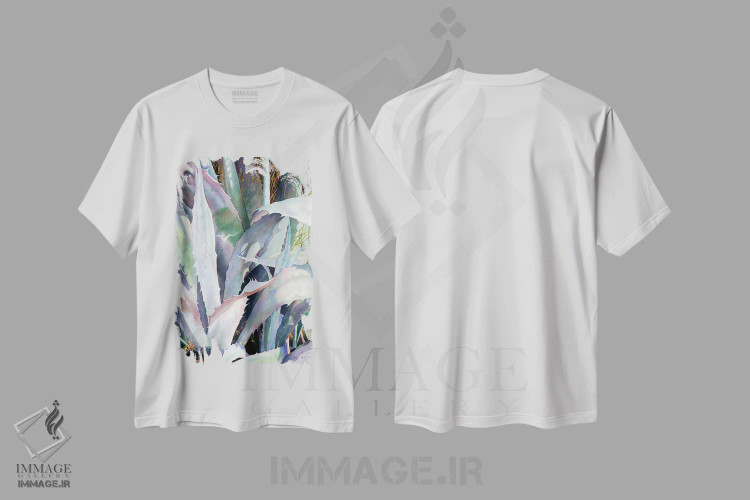 تیشرت سفید طرح دار آگاو II، دکور معاصر اثر دیانا میلر-پیرس | immage.ir