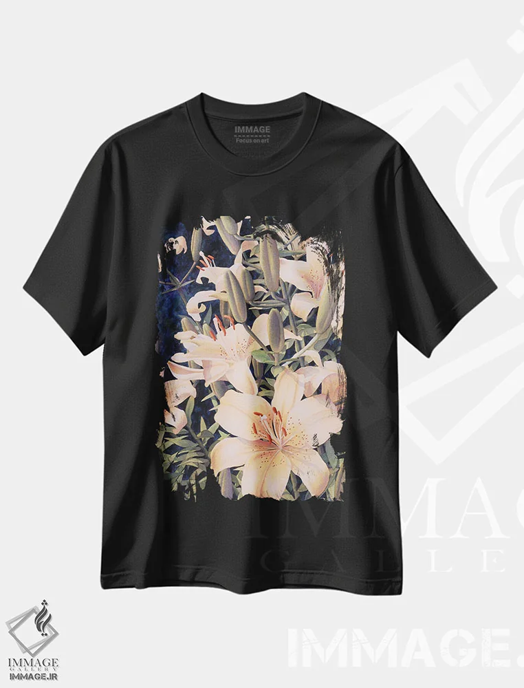 تیشرت مشکی طرح دار سایه های کهربا، دکور معاصر اثر دیانا میلر-پیرس | immage.ir