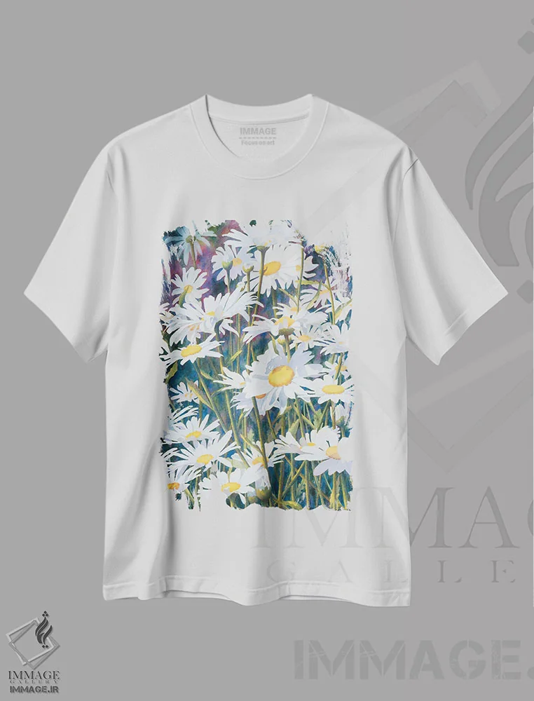 تیشرت سفید طرح دار تافته، دکور معاصر اثر دیانا میلر-پیرس | immage.ir