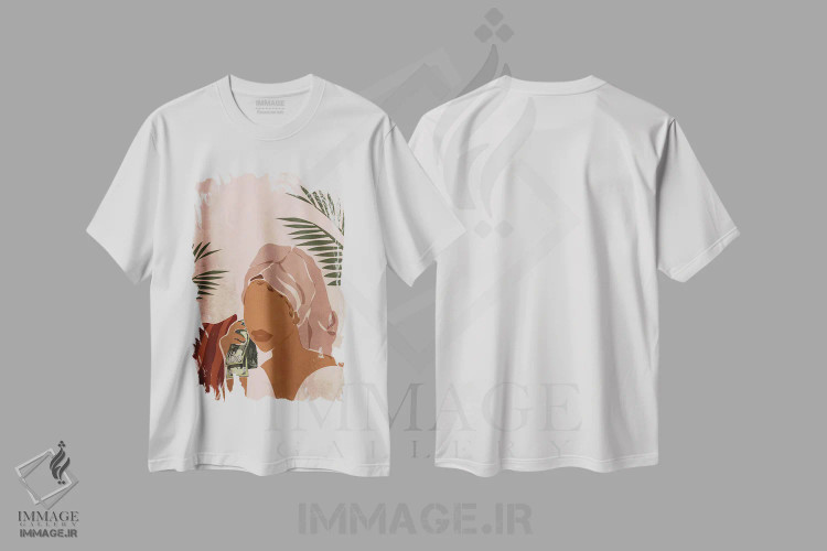 تیشرت سفید طرح دار صبح به خیر، هنر آمریکایی آفریقایی تبار اثر دومونیک براون | immage.ir