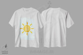 تیشرت سفید طرح دار تو نور آفتاب منی، هنر دیجیتال اثر دومونیک براون | immage.ir