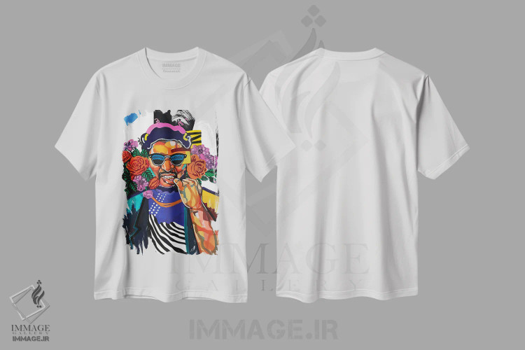 تیشرت سفید طرح دار دانته، هنر آمریکایی آفریقایی تبار اثر دومونیک براون | immage.ir
