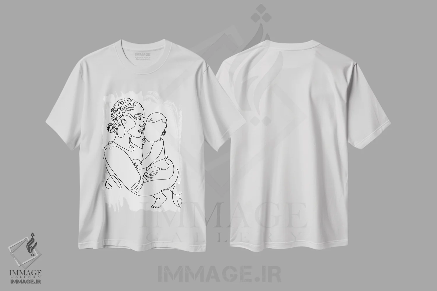 تیشرت سفید طرح دار آغوش سرشار از روح، هنر آمریکایی آفریقایی تبار اثر دومونیک براون | immage.ir