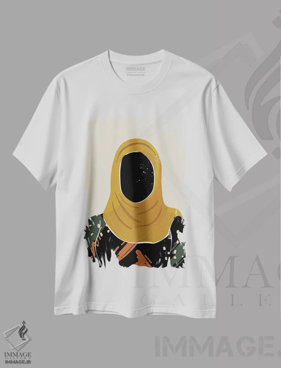 تیشرت سفید طرح دار موی مشکی سیزدهم، هنر آمریکایی آفریقایی تبار اثر دومونیک براون | immage.ir