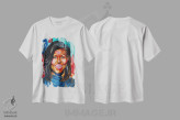 تیشرت سفید طرح دار میشل اوباما، هنر آمریکایی آفریقایی تبار اثر دومونیک براون | فروشگاه ایماژ