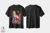 تیشرت مشکی طرح دار گیشای آمریکایی، دکور آسیایی اثر دومونیک براون | فروشگاه ایماژ
