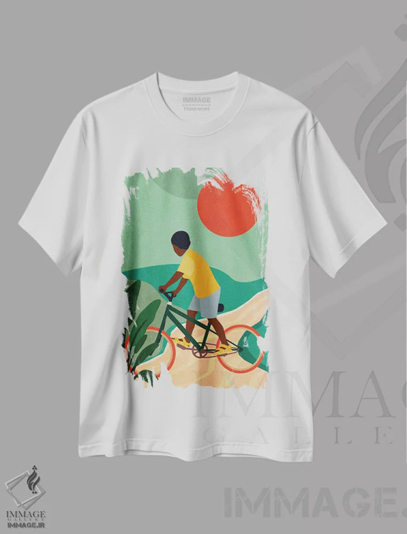 تیشرت سفید طرح دار در خانه بمان شماره ۷، هنر آمریکایی آفریقایی تبار اثر دومونیک براون | immage.ir