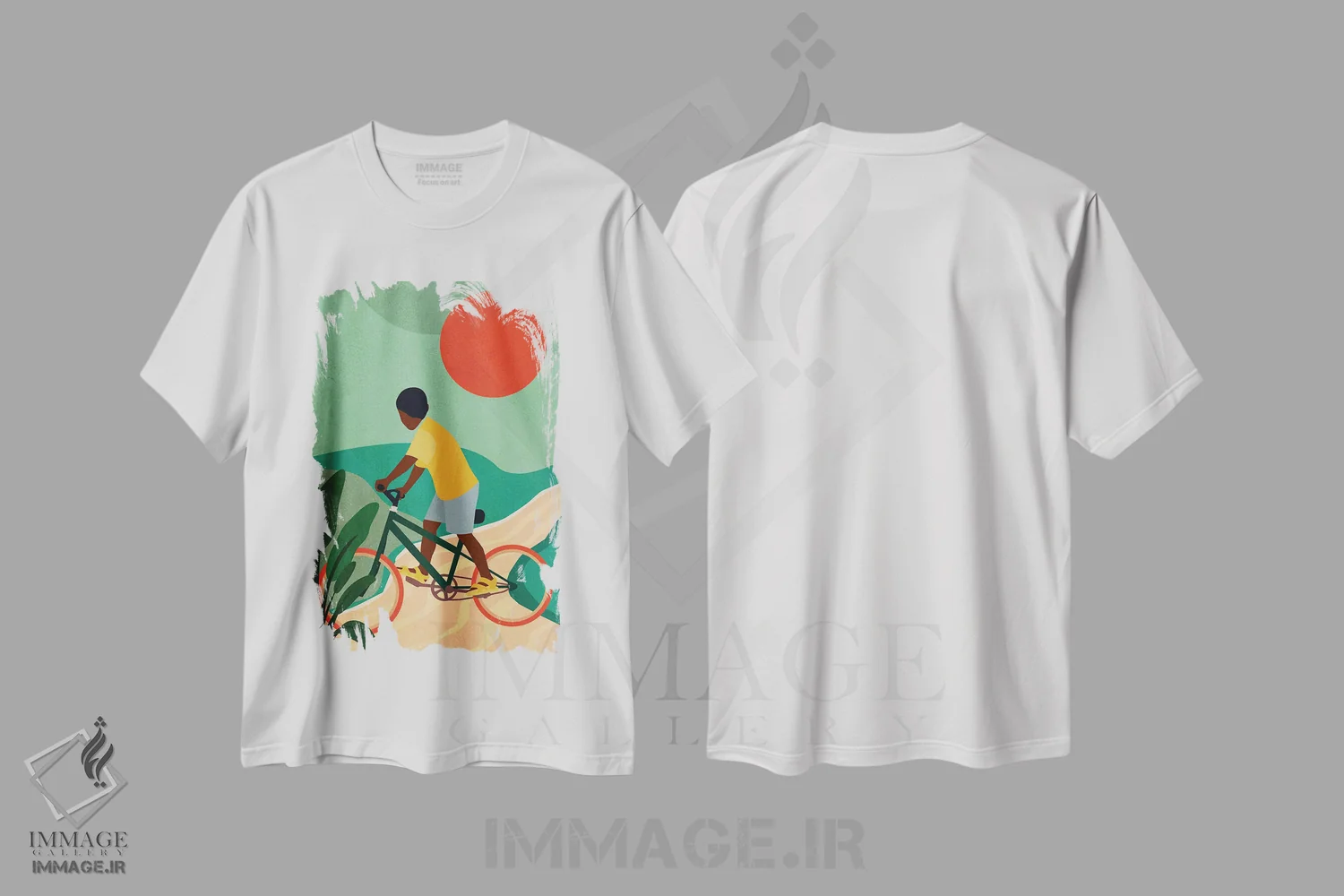 تیشرت سفید طرح دار در خانه بمان شماره ۷، هنر آمریکایی آفریقایی تبار اثر دومونیک براون | immage.ir