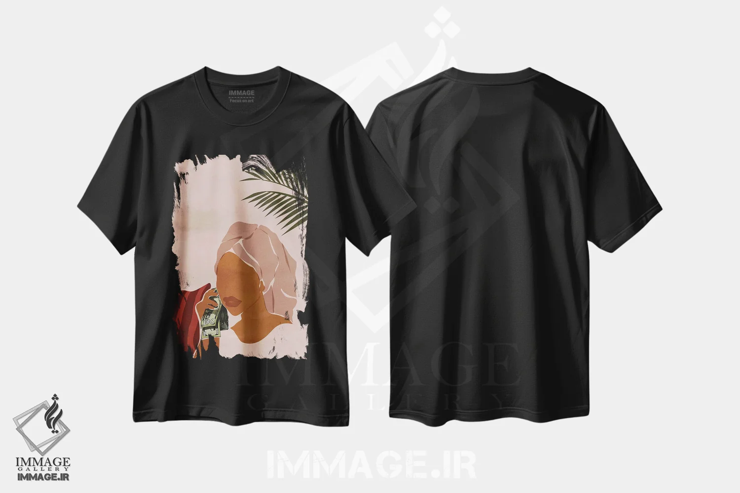 تیشرت مشکی طرح دار صبح بخیر، هنر آمریکایی آفریقایی تبار اثر دومونیک براون | immage.ir