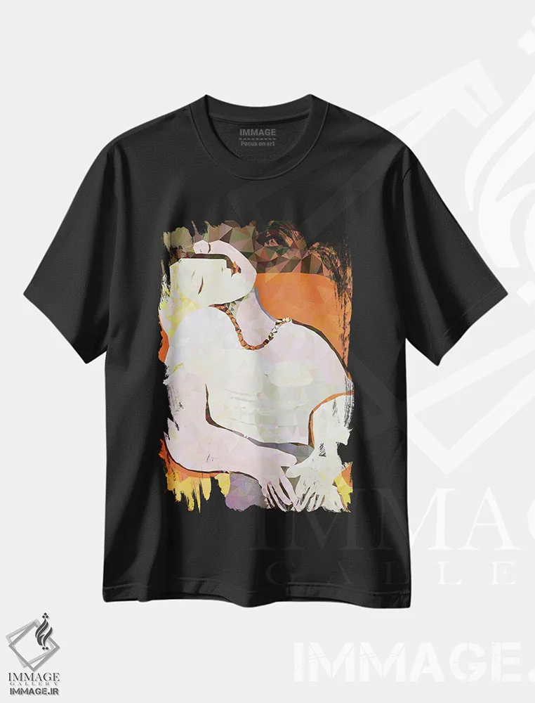 تیشرت مشکی طرح دار رویا، هنر دیجیتال اثر فایو بای فایو کالکتیو | فروشگاه ایماژ